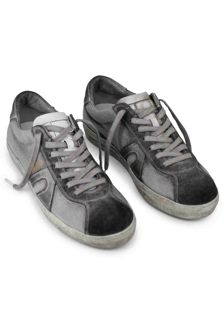 Spatarella Sneakers uomo in canvas vintage grigio Promozione