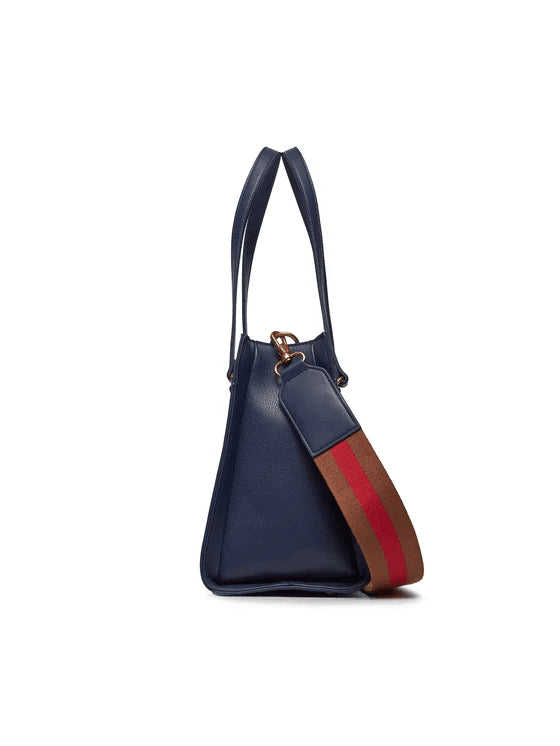 Spatarella Borse donna a spalla in similpelle blu navy Negozi Online