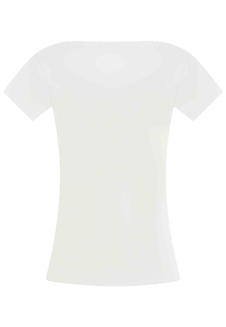 Spatarella T-shirt donna Icons in cotone bianco con stampa in seta I Più Venduti