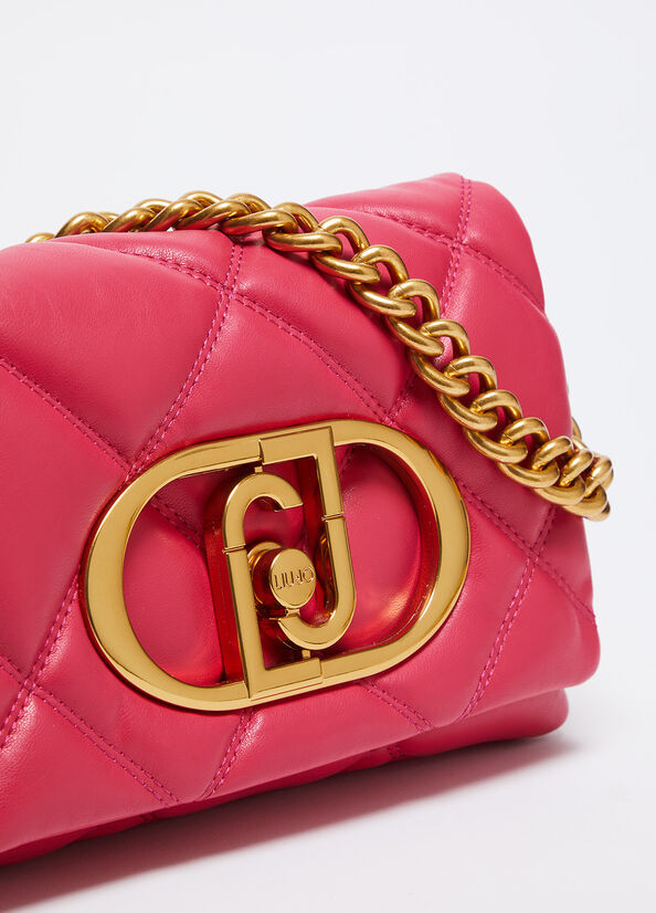 Spatarella Borse donna a spalla LaPuffy in matelassé fucsia Shopping Online