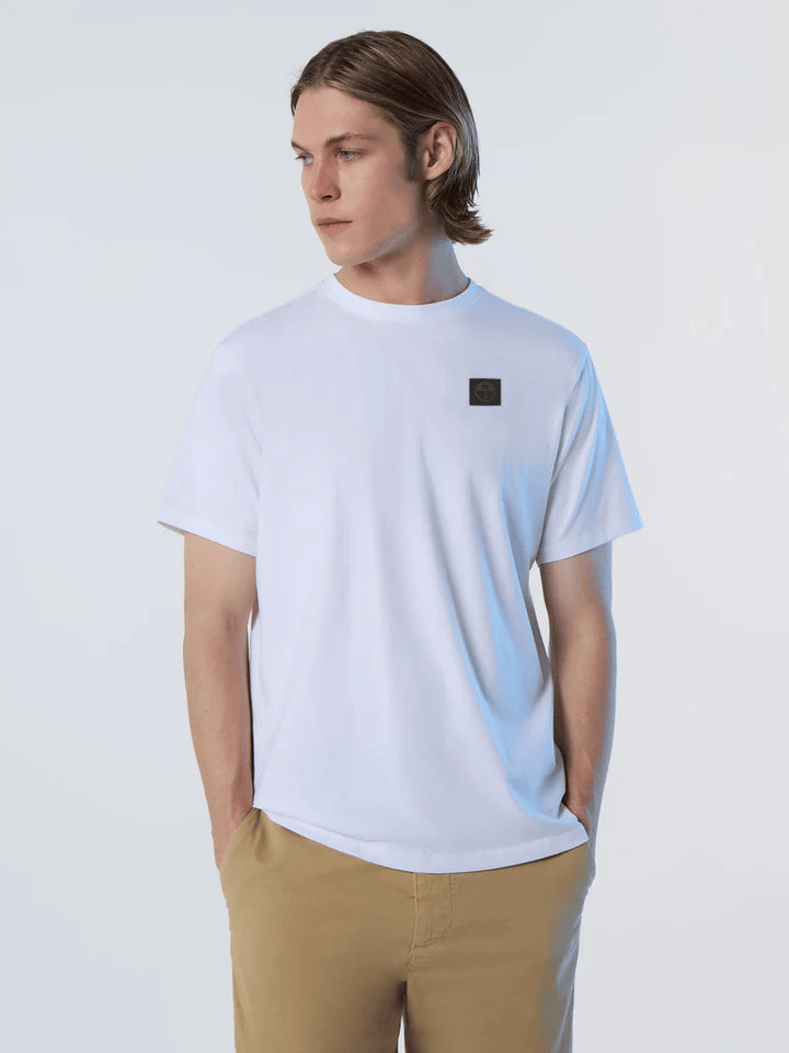 Spatarella T-shirt uomo in cotone bianco 692981-0101 In Saldo