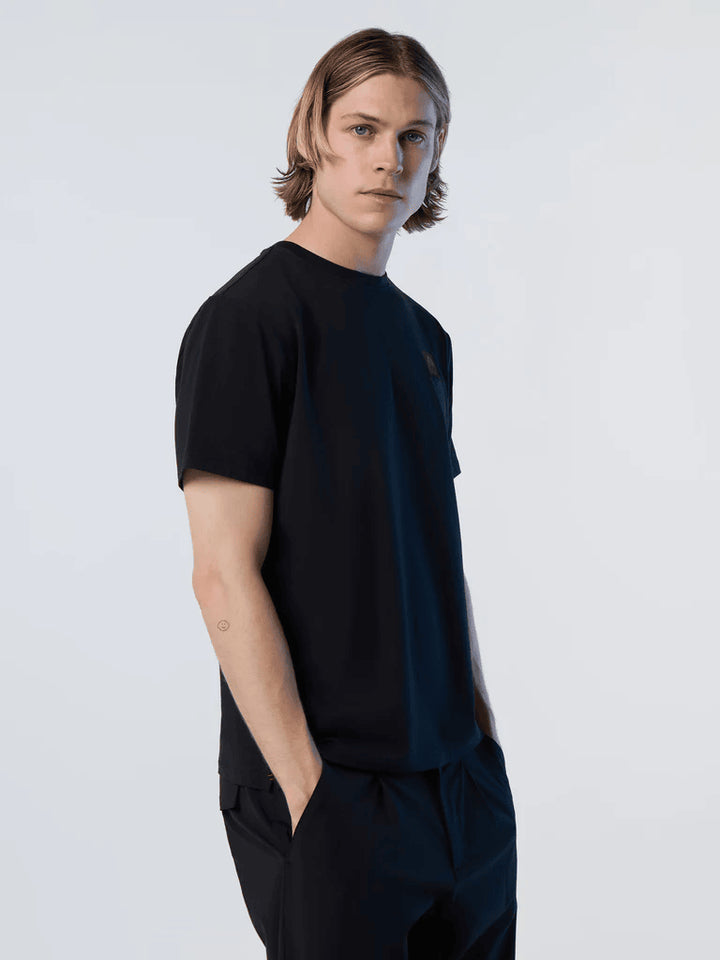Spatarella T-shirt uomo in cotone nero 692981-0999 2025