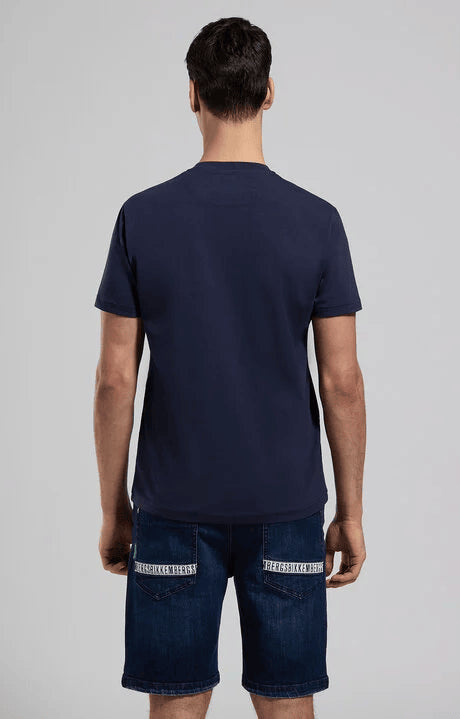 Spatarella T-shirt uomo girocollo in jersey blu bmt0202-7000 Promozione