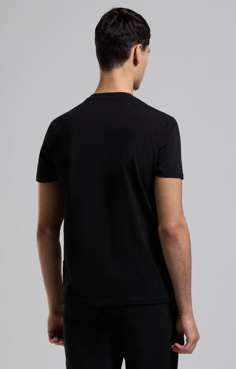 Spatarella T-shirt uomo girocollo in jersey nero bmt0159-8000 Soddisfazione Garantita