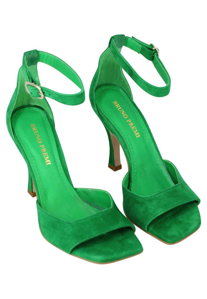Spatarella Sandali donna Soly Lea in camoscio verde con cinturino alla caviglia Promozione Limitata