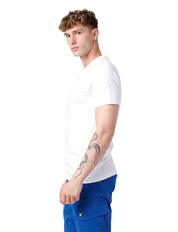 Spatarella T-shirt uomo in cotone bianco Novità