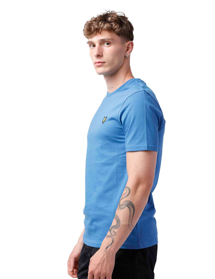 Spatarella T-shirt uomo in cotone blu Saldi