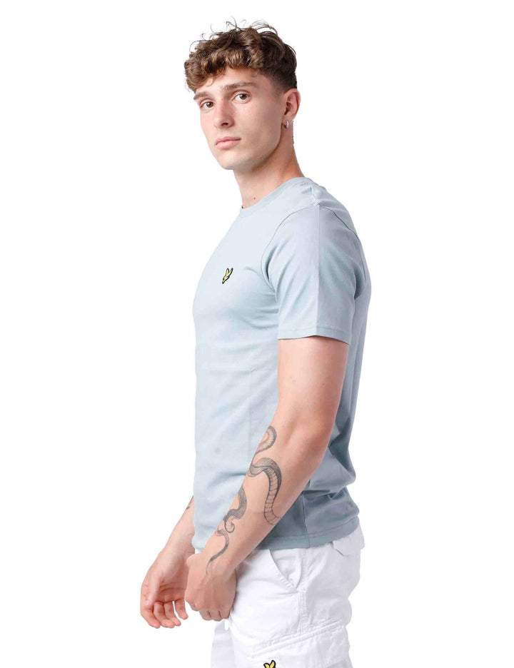 Spatarella T-shirt uomo in cotone celeste Offerte