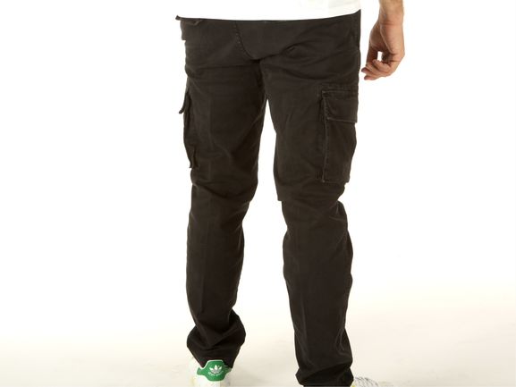 Spatarella Pantaloni uomo in cotone nero Vendita Economica
