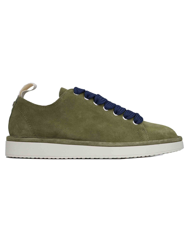 Spatarella Sneakers uomo in camoscio verde Negozio