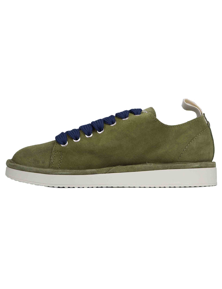 Spatarella Sneakers uomo in camoscio verde Negozio