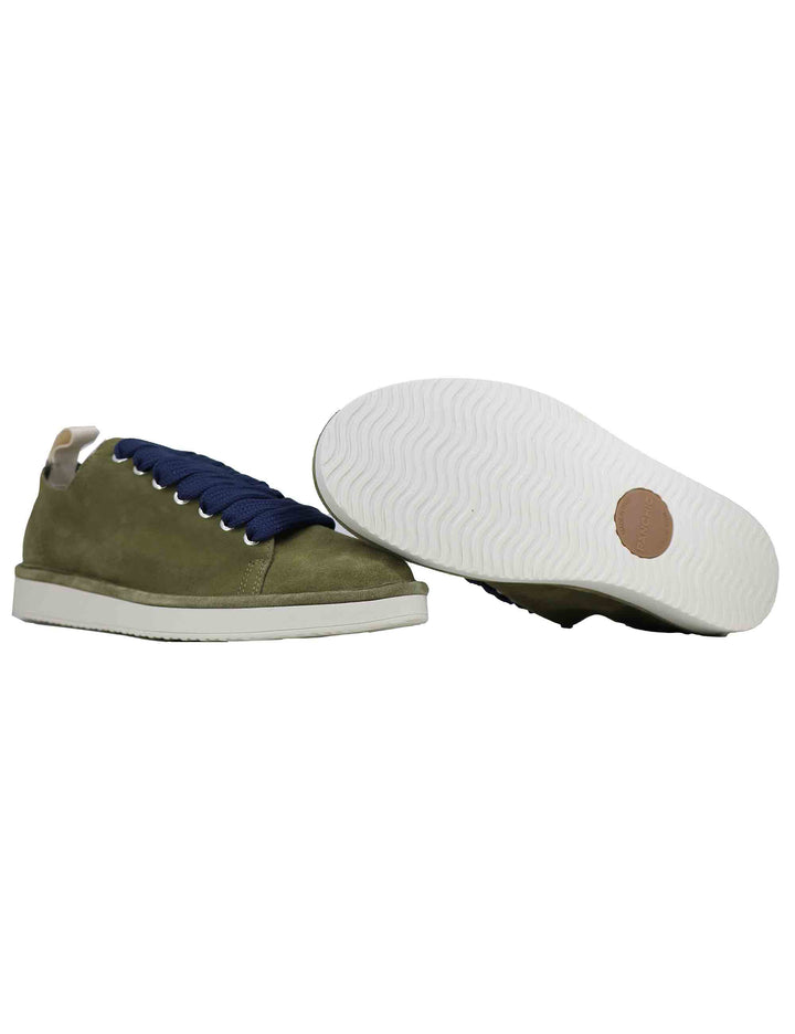 Spatarella Sneakers uomo in camoscio verde Negozio