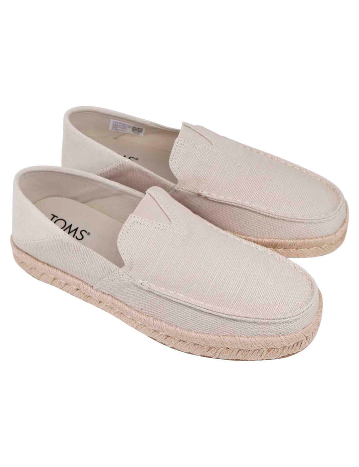 Spatarella Espadrillas uomo in tela beige con suola in corda Moda