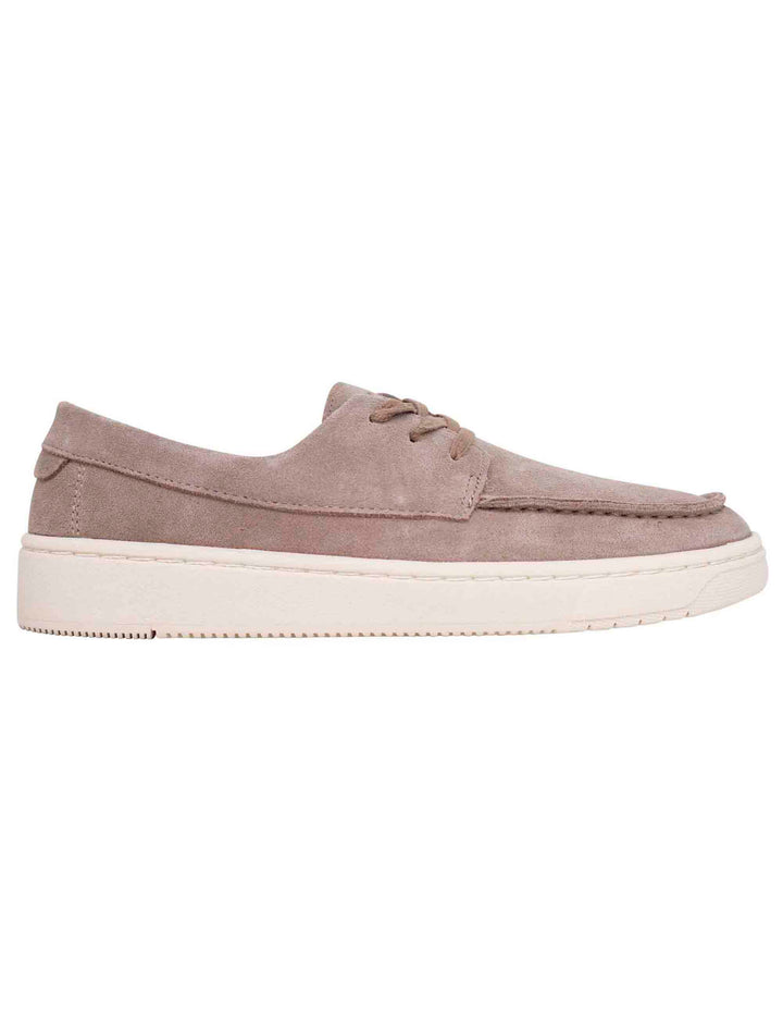 Spatarella Stringate uomo in camoscio taupe con suola in gomma Italy