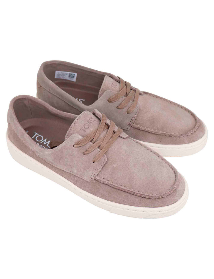Spatarella Stringate uomo in camoscio taupe con suola in gomma Italy
