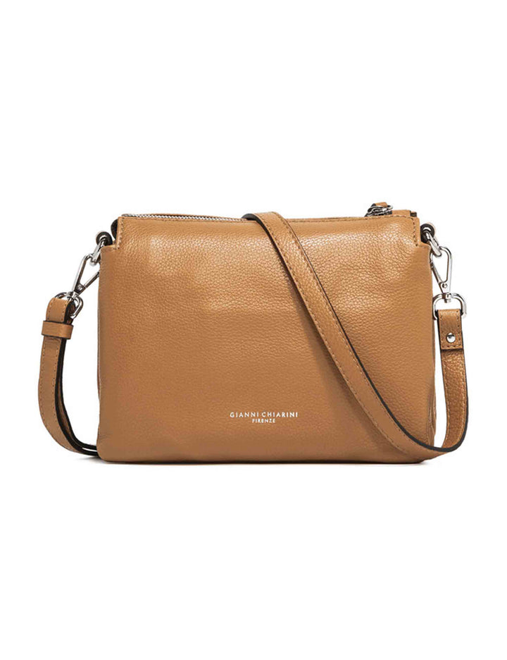 Spatarella Borse donna pochette Three in pelle naturale con tracolla removibile in tono In Linea