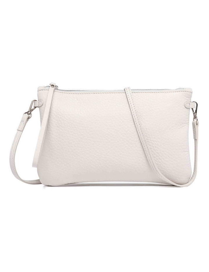Spatarella Borse donna pochette Hermy in pelle panna e naturale con manico a bracciale e tracolla Consegna Veloce