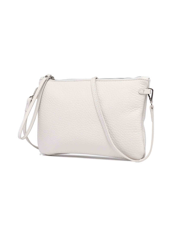 Spatarella Borse donna pochette Hermy in pelle panna e naturale con manico a bracciale e tracolla Consegna Veloce
