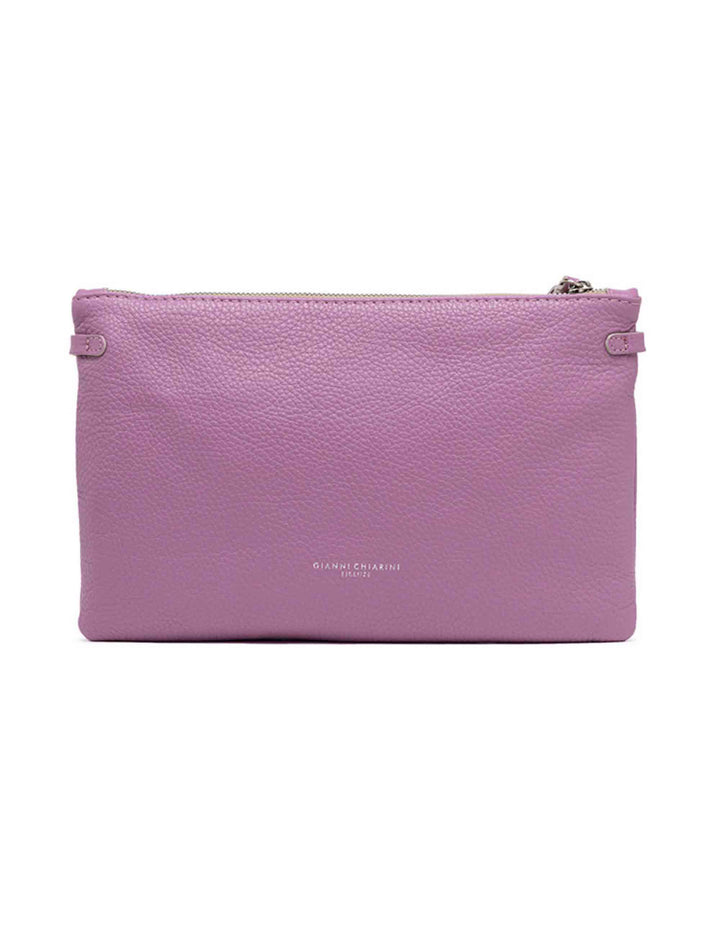 Spatarella Borse donna pochette Hermy in pelle viola con manico a bracciale e tracolla in pelle Prezzo Ridotto