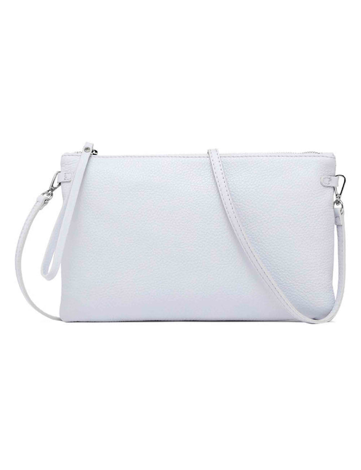 Spatarella Borse donna pochette Hermy in pelle acqua con manico a bracciale e tracolla in pelle Novità