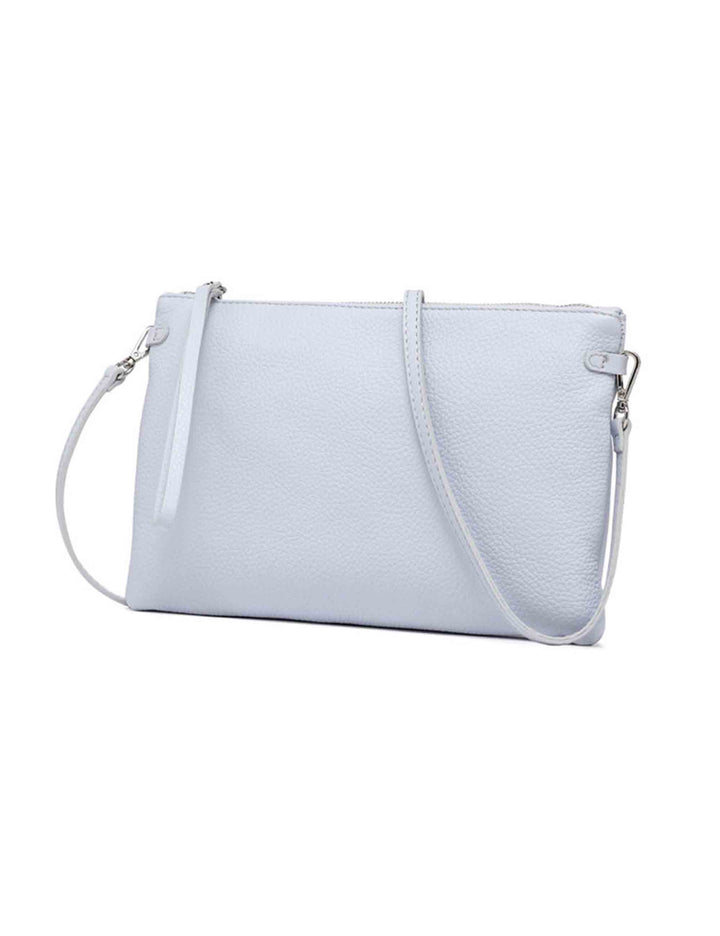 Spatarella Borse donna pochette Hermy in pelle acqua con manico a bracciale e tracolla in pelle Novità