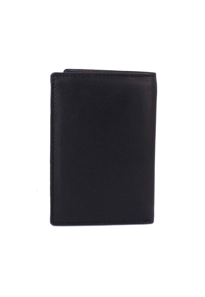 Spatarella Portafogli verticale uomo in pelle nera Sconto