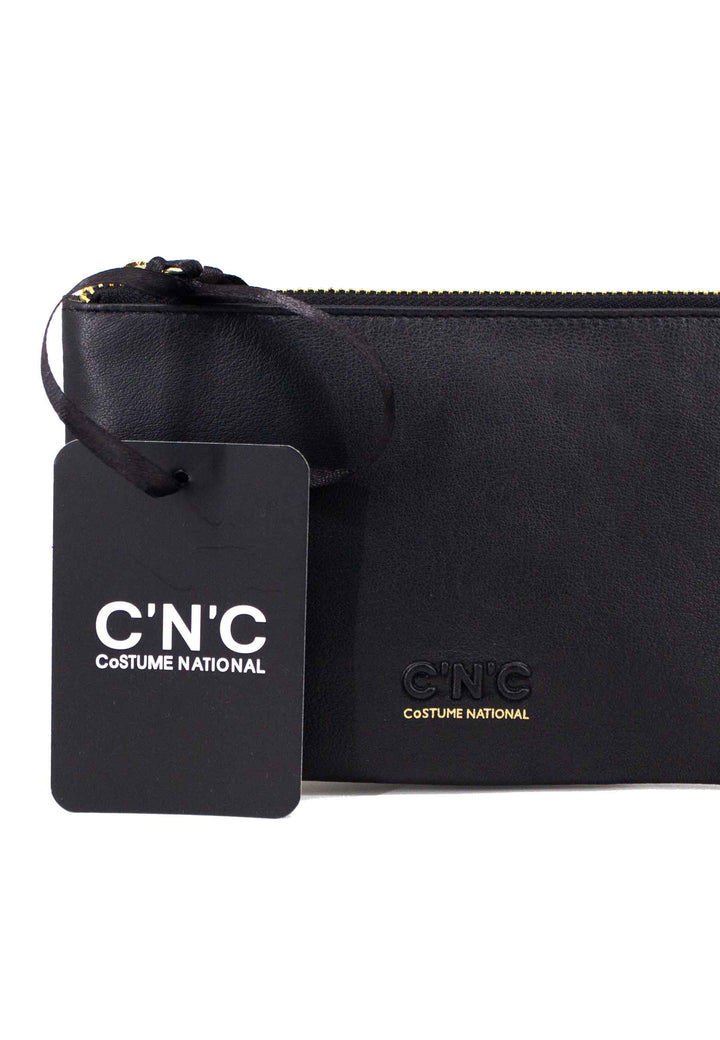 Spatarella Portafoglio uomo con zip in pelle nera Offerta