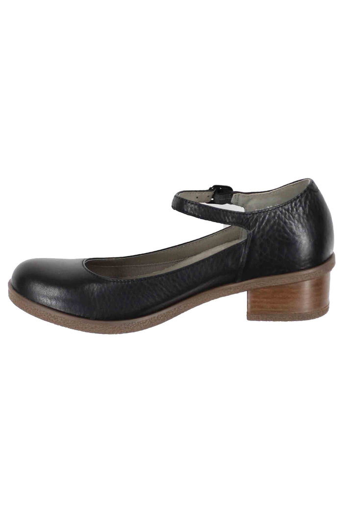 Spatarella Decollete donna whaterproff in pelle nera con suola in gomma Vendite Flash