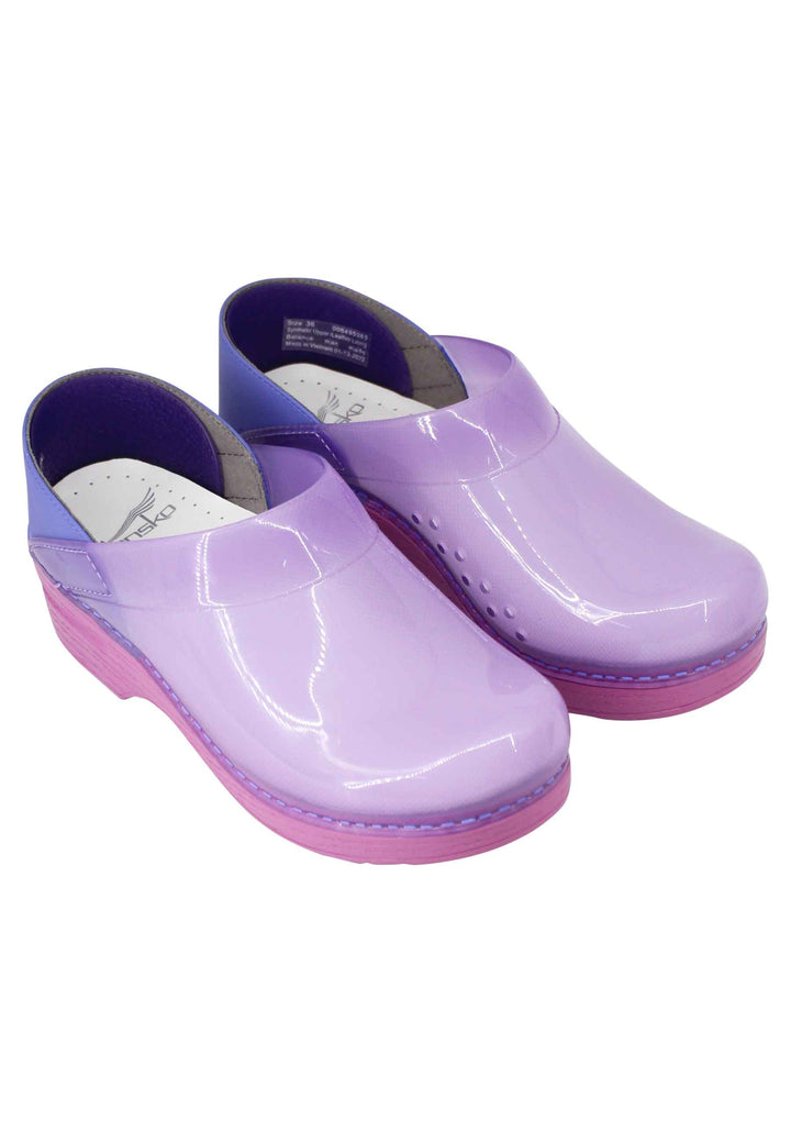 Spatarella Zoccoli donna in plexy viola con pelle lilla 2025