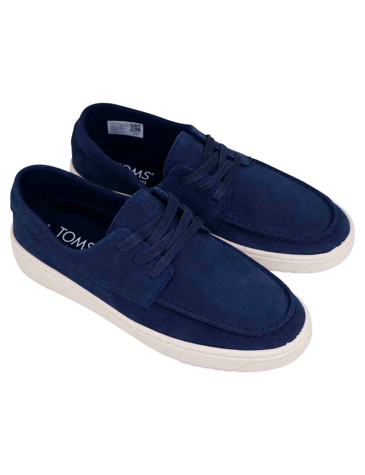 Spatarella Stringate uomo in camoscio blu con suola in gomma Nuovo