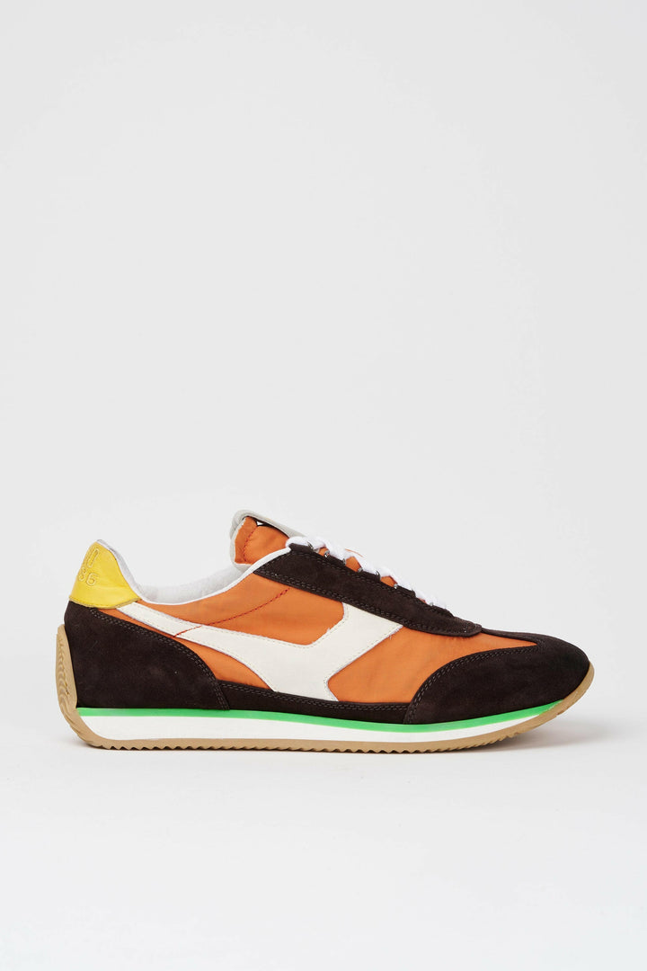 Spatarella Sneakers uomo Trainer '74 in camoscio testa di moro e tessuto 005 Promozione