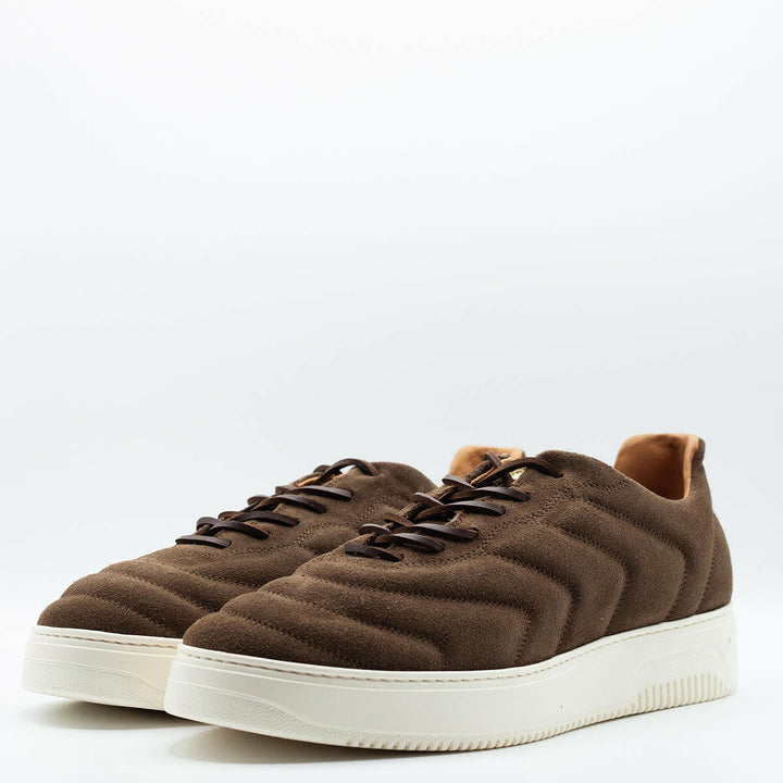 Spatarella Sneakers da uomo Bomber in camoscio marrone Soddisfazione Garantita