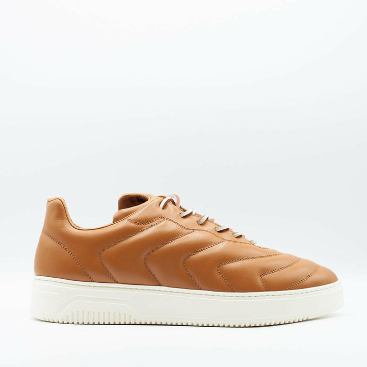 Spatarella Sneakers da uomo Bomber in pelle camel Qualità Garantita