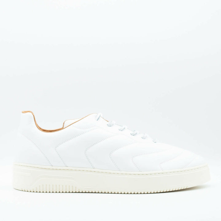Spatarella Sneakers da uomo Bomber in pelle bianca Negozi Online