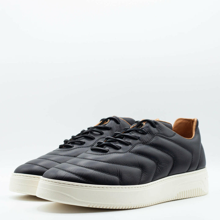 Spatarella Sneakers da uomo Bomber in pelle nera Acquista Ora