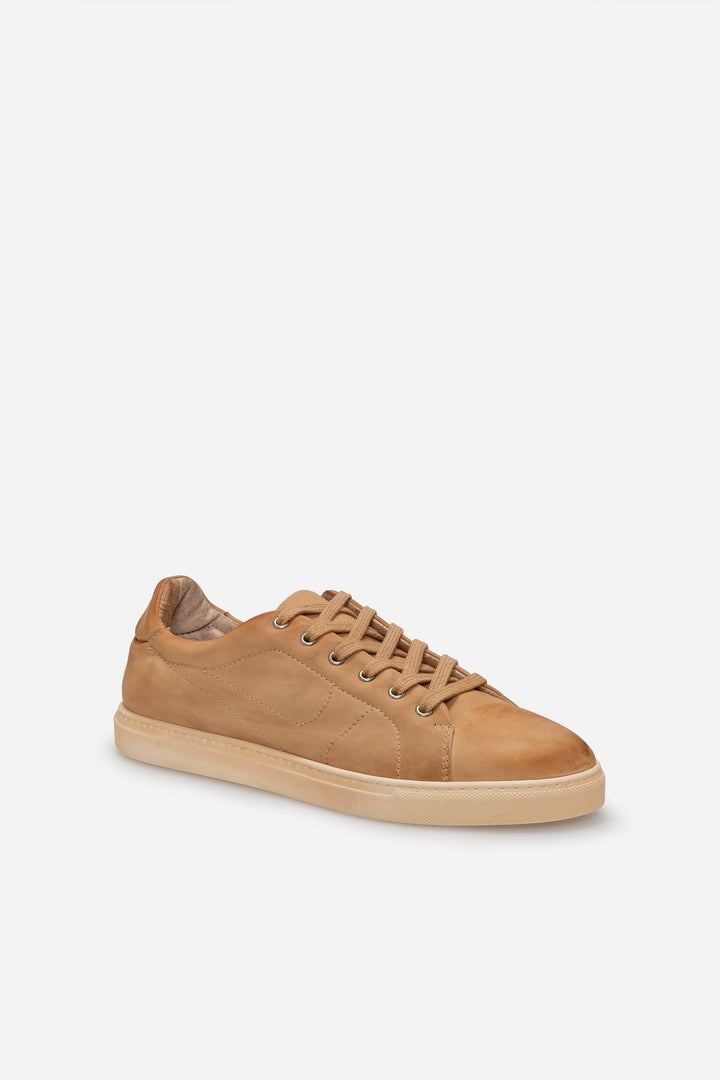 Spatarella Sneakers uomo N.100 in pelle camel vintage Fino Al -60%