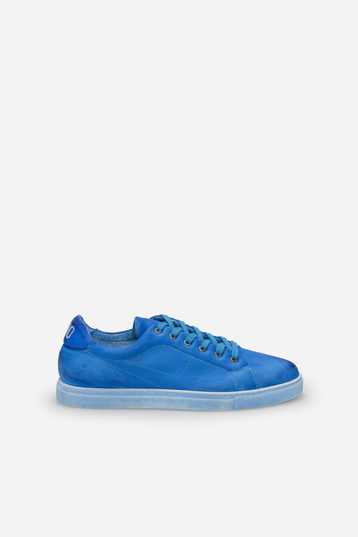 Spatarella Sneakers uomo N.100 in pelle celeste vintage Shopping Online
