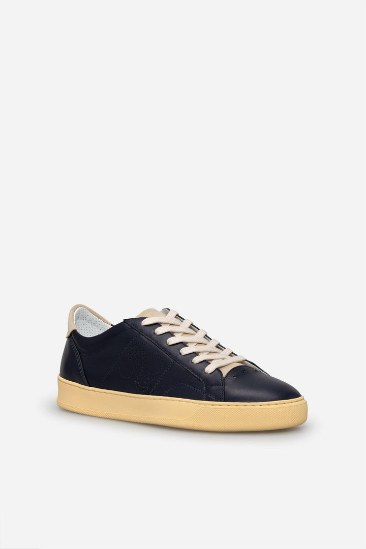 Spatarella Sneakers uomo Del Bello in pelle blu Prezzo Ridotto