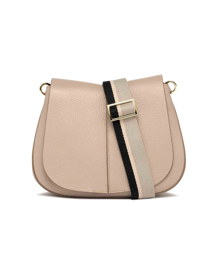 Spatarella Borse a spalla donna Helena Round in pelle phard con doppia tracolla Saldi Di Fabbrica