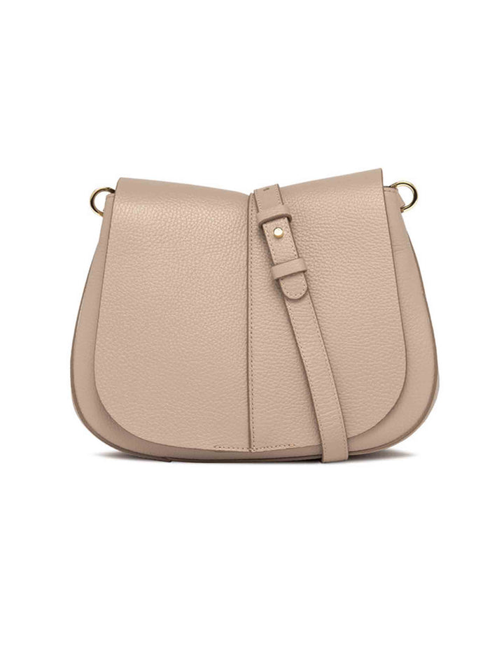 Spatarella Borse a spalla donna Helena Round in pelle phard con doppia tracolla Saldi Di Fabbrica