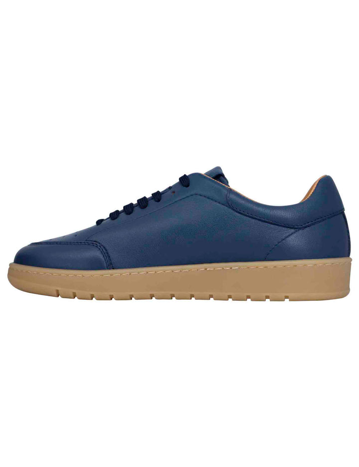 Spatarella Sneakers uomo in pelle celeste con suola in gomma ambra I Più Venduti
