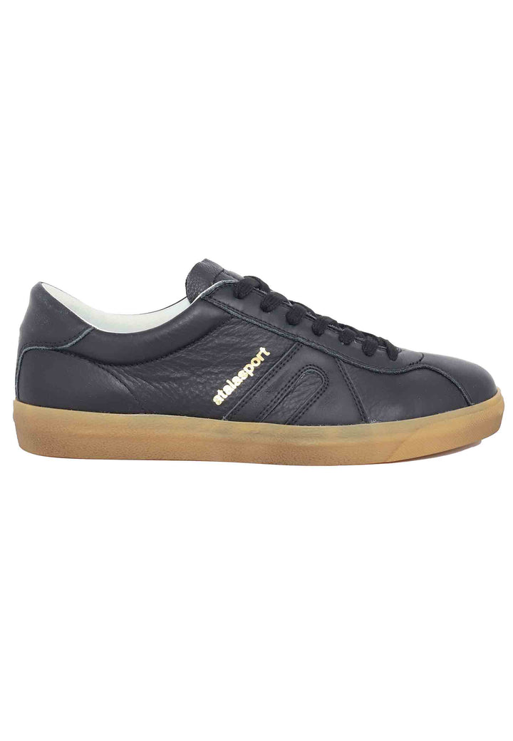 Spatarella Sneakers uomo in pelle nera Moda