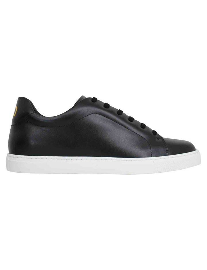 Spatarella Sneakers uomo Foro italico in pelle nera Nuovo