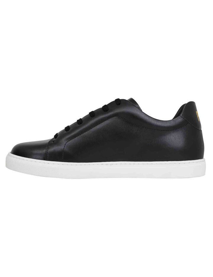 Spatarella Sneakers uomo Foro italico in pelle nera Nuovo