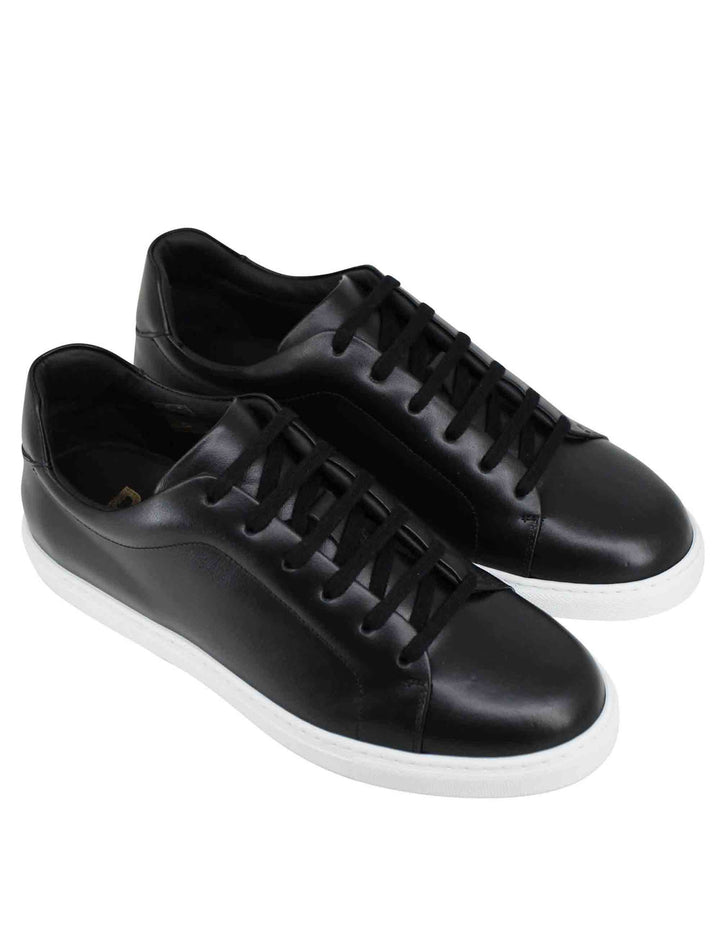 Spatarella Sneakers uomo Foro italico in pelle nera Nuovo