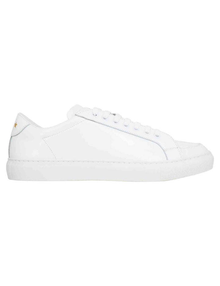 Spatarella Sneakers uomo Top spin in pelle bianca Vendita