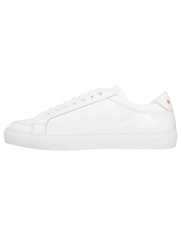 Spatarella Sneakers uomo Top spin in pelle bianca Vendita