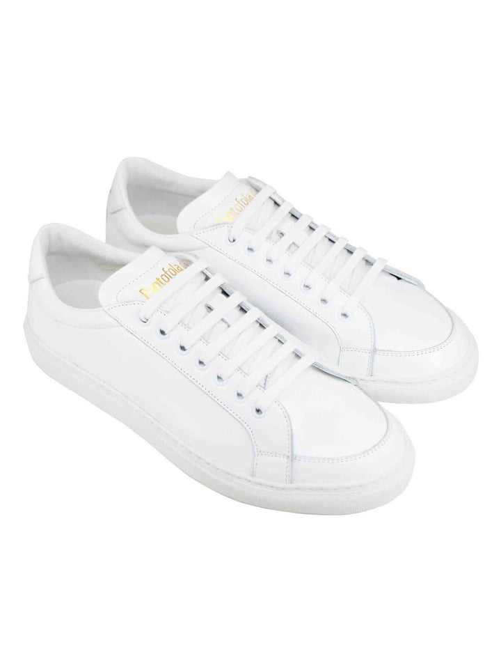 Spatarella Sneakers uomo Top spin in pelle bianca Vendita