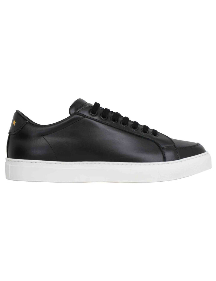 Spatarella Sneakers uomo Top spin in pelle nera Promozione
