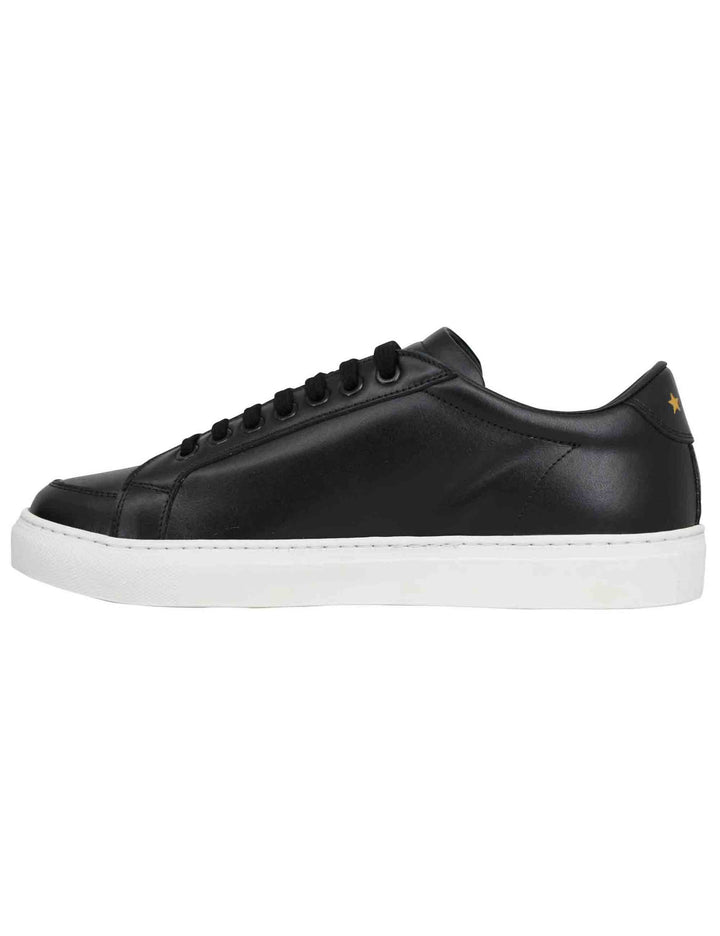 Spatarella Sneakers uomo Top spin in pelle nera Promozione